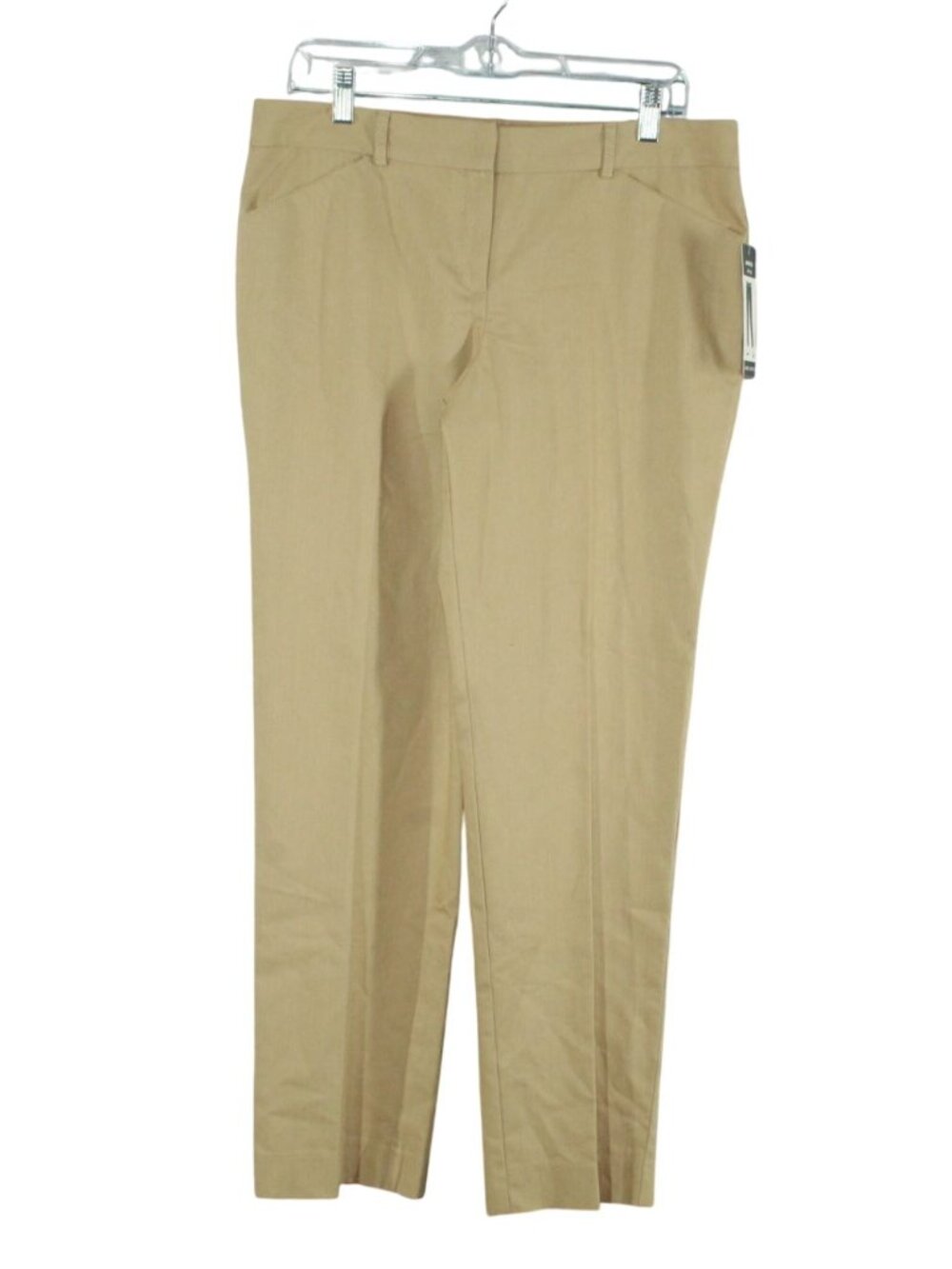 Larry Levine Ankle Slim Leg Pants Stretch Office Dress Casual Tan Size 10 NWT